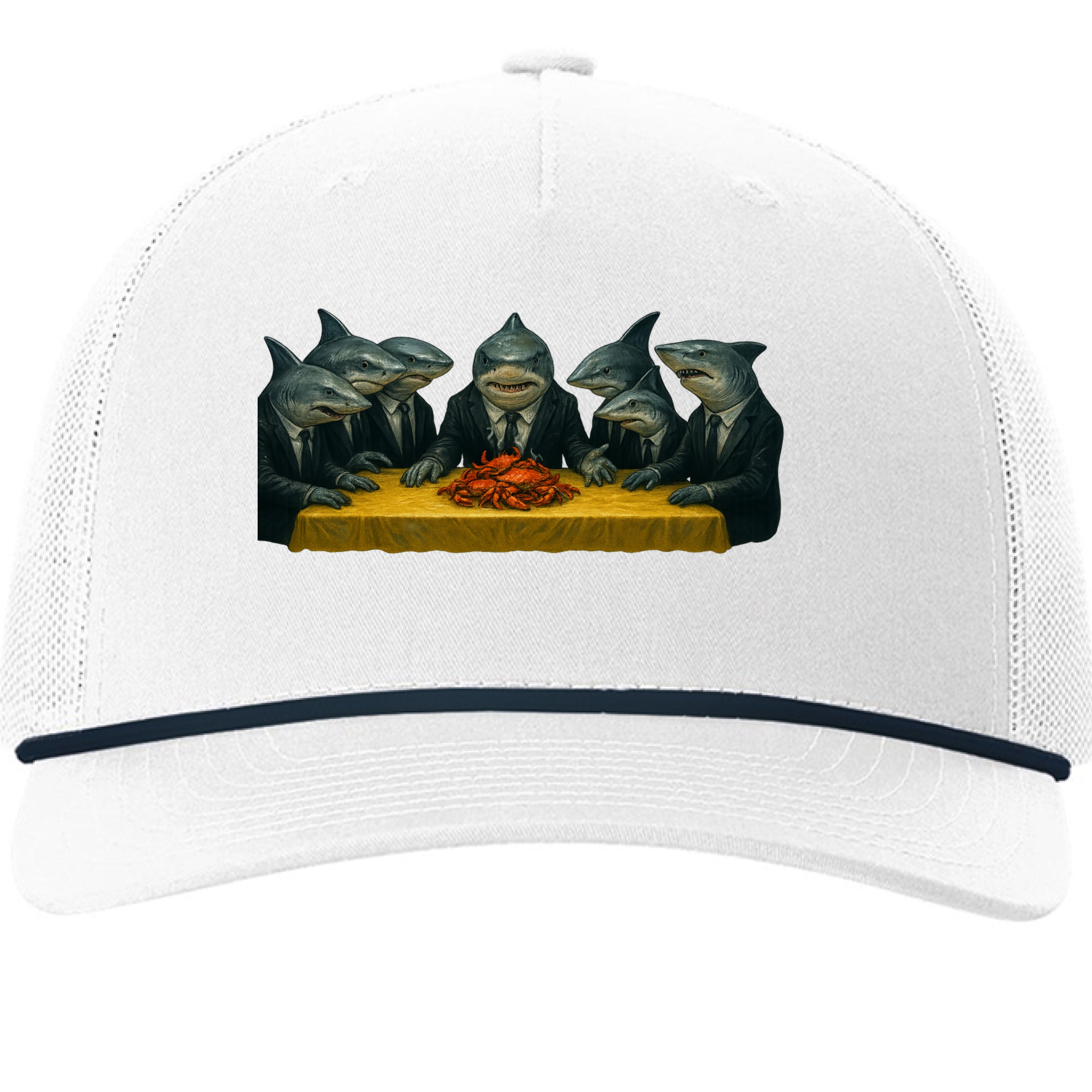 White/ Navy - FRONT
